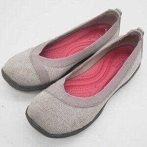 CROCS Light Gray Busy Day Heathered Ballet Flat Womens Size 7